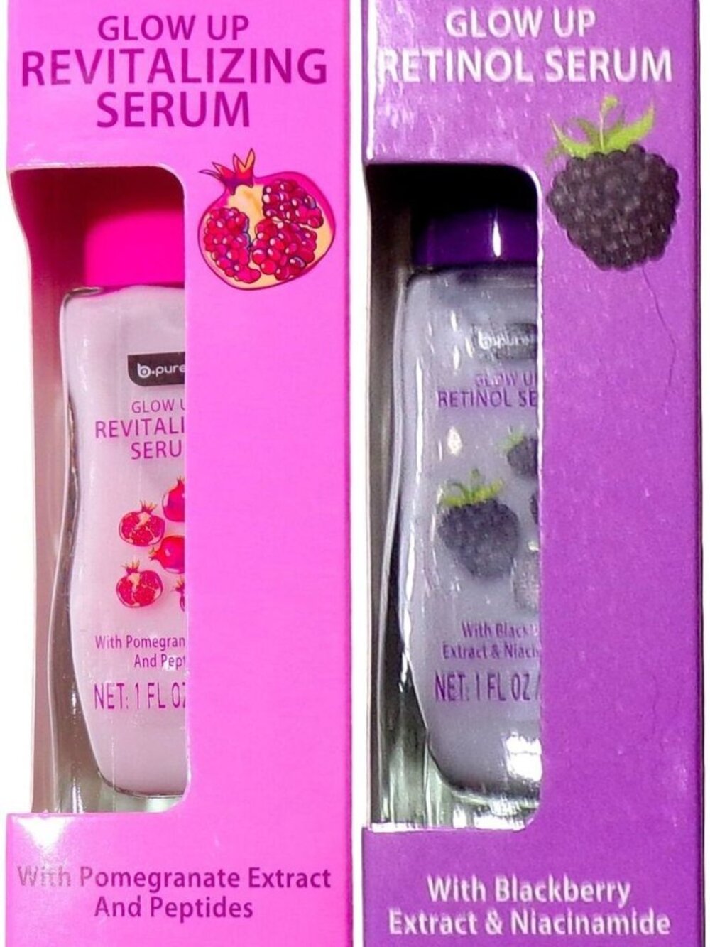B-pure Glow Up Revitalizing Serum - Pomegranate & Blackberry (Set of 2)